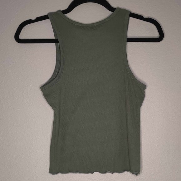 Muted Army Green Brit & Bri Tank Top - Picture 2 of 4